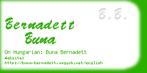 bernadett buna business card